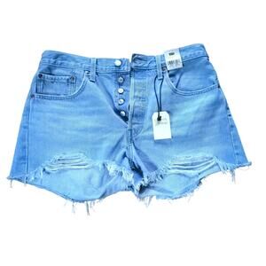 NWT, Levi's 501 Women's High Rise Shorts Blue, Size 31